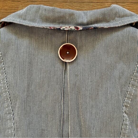 Ruff Hewn pinstripe belted utility lightweight jacket size small S
 b31 - Picture 5 of 6